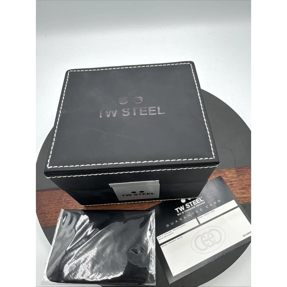 TW STEEL Watch BOX ONLY With Black Surface Cloth And Card